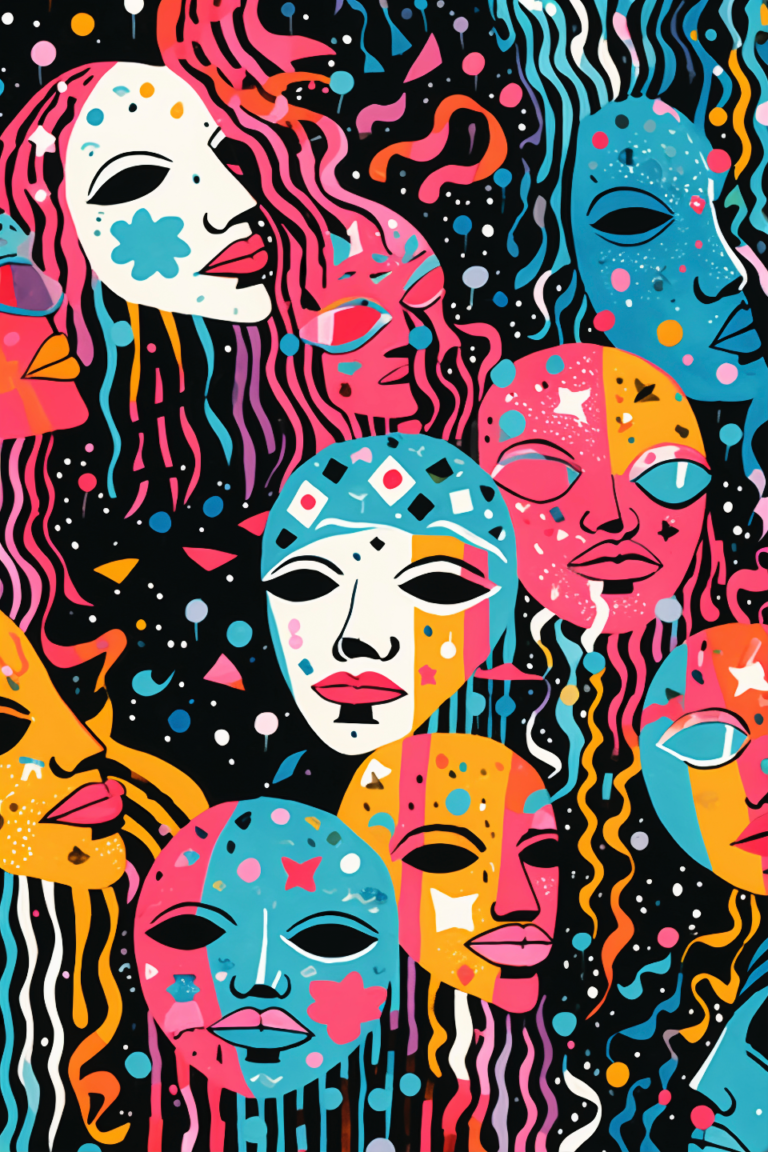 masques fetes carnaval couleurs vives